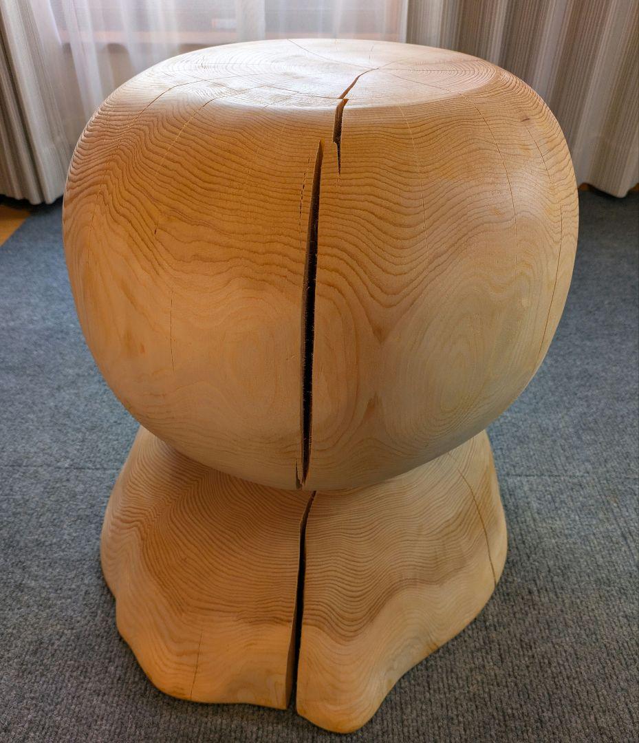 天然ヒバ　大型　切り株　丸太　椅子　スツール　テーブル　高さ約41.5cm