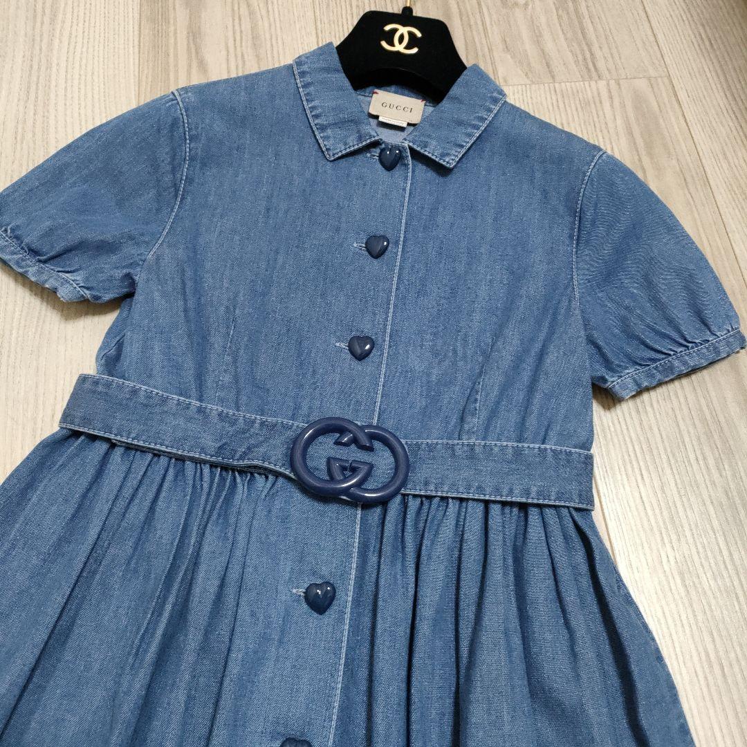 美品❢グッチ　GUCCI　ワンピース　デニム　8歳