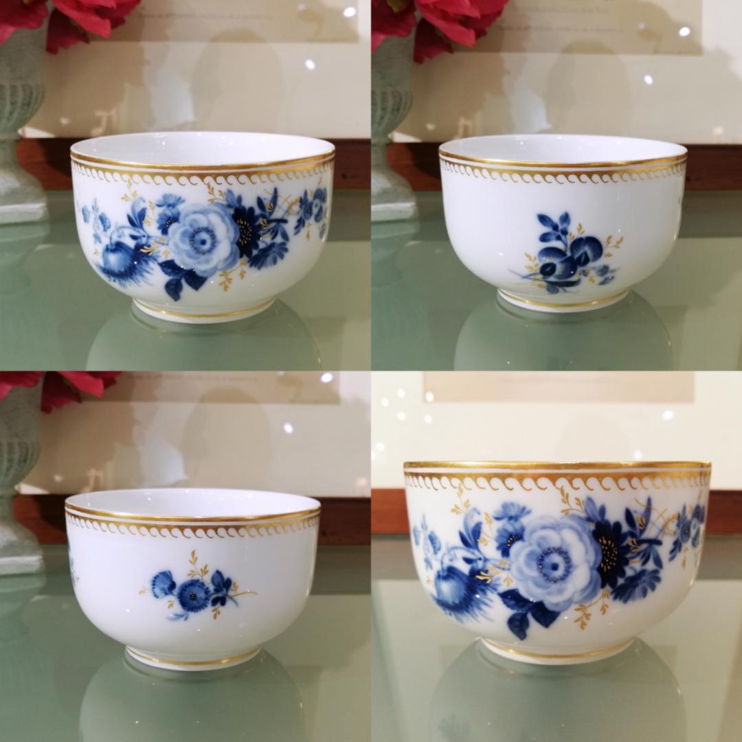 ◆1924～マイセン 青い花 カマイユ クリーマー シュガーポット