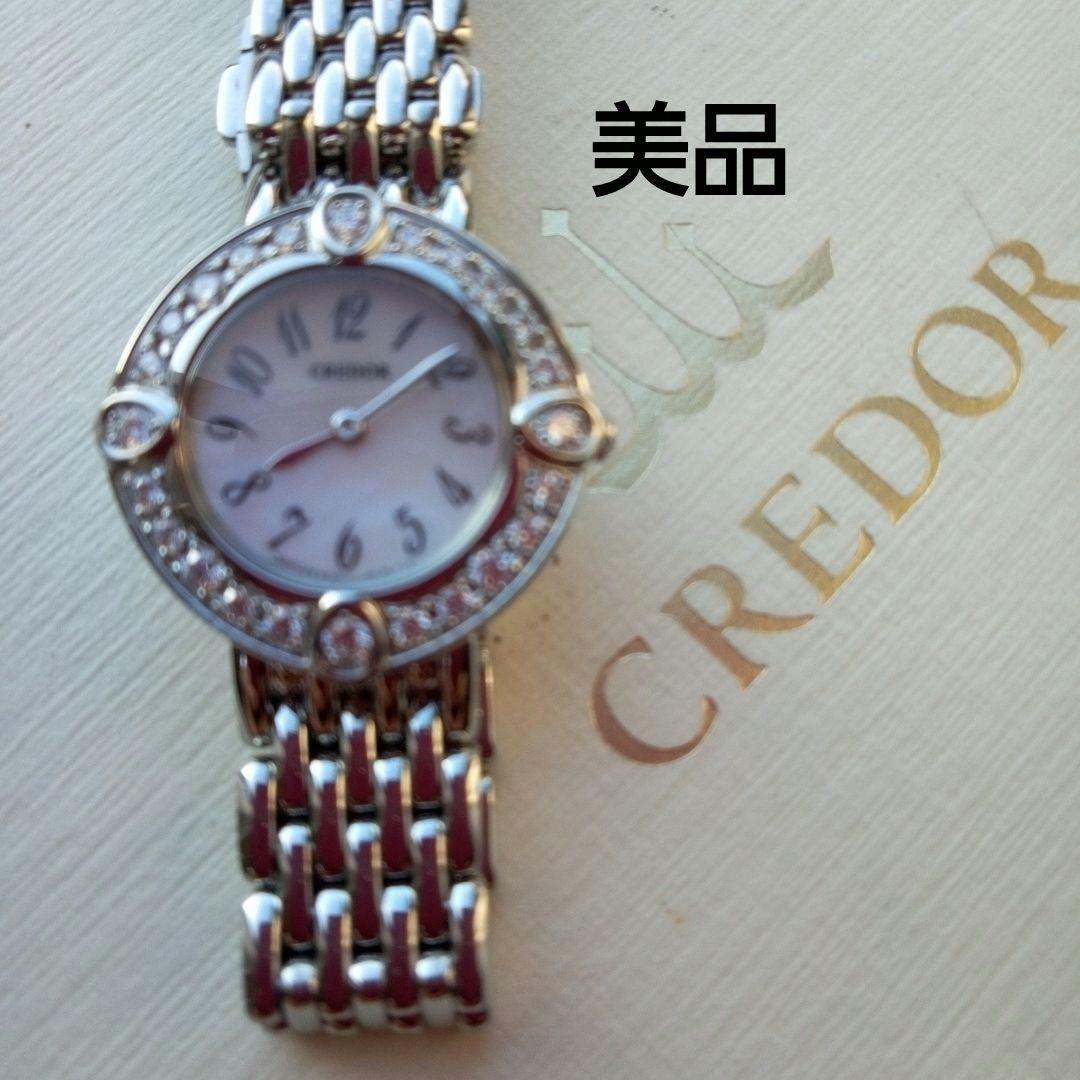 OH済み、セイコークレドール婦人用Credor クォーツ腕時計、美品