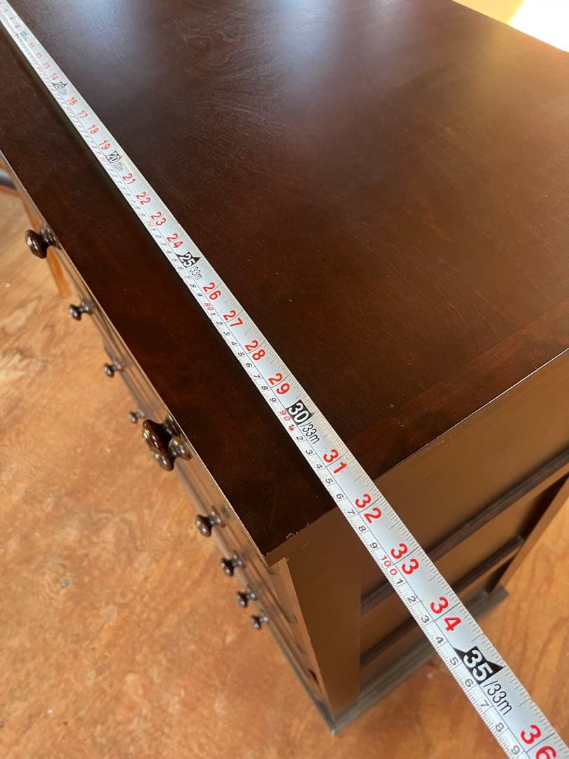 北海道民芸家具　クラレインテリア　樺桜　木製タンス 6引き出し