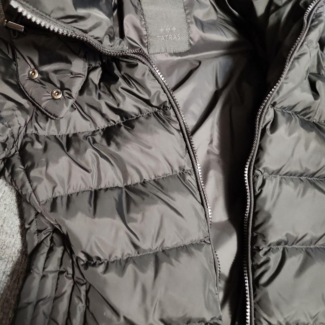 美品TATRASタトラスブラック ロングダウンジャケット ポリテアマ