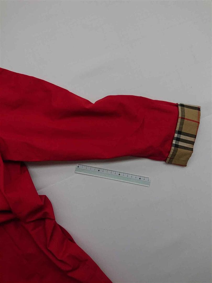 ■バーバリー London トレンチコート レッド系 チェック裏地 レディース
