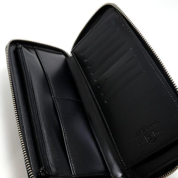 デュポン S.T.Dupont 180044 ラウンドジップ レザー 長財布 黒