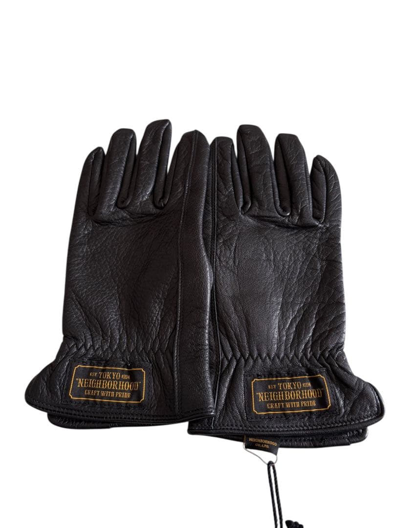 新品　タグ付き　NEIGHBORHOOD 鹿革 レザーグローブ ブラック M