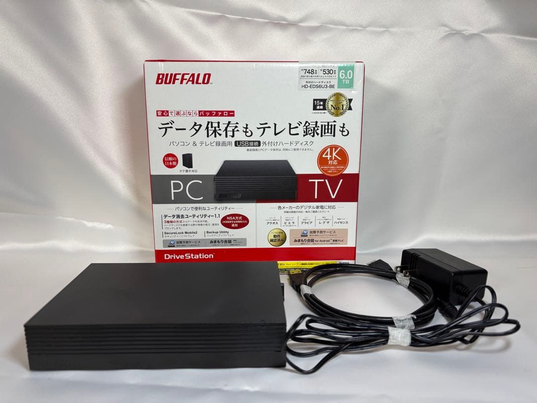 外付けハードディスク・ドライブ BUFFALO HD-EDS6U3-BE