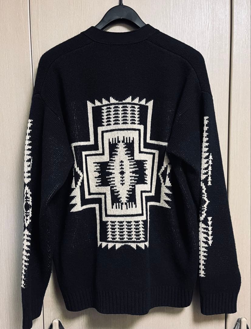 ペンドルトンウールカーディガン　ブラックLサイズ