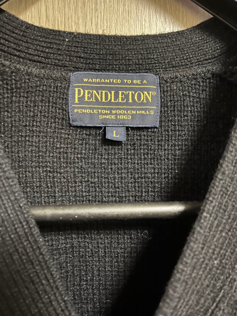 ペンドルトンウールカーディガン　ブラックLサイズ