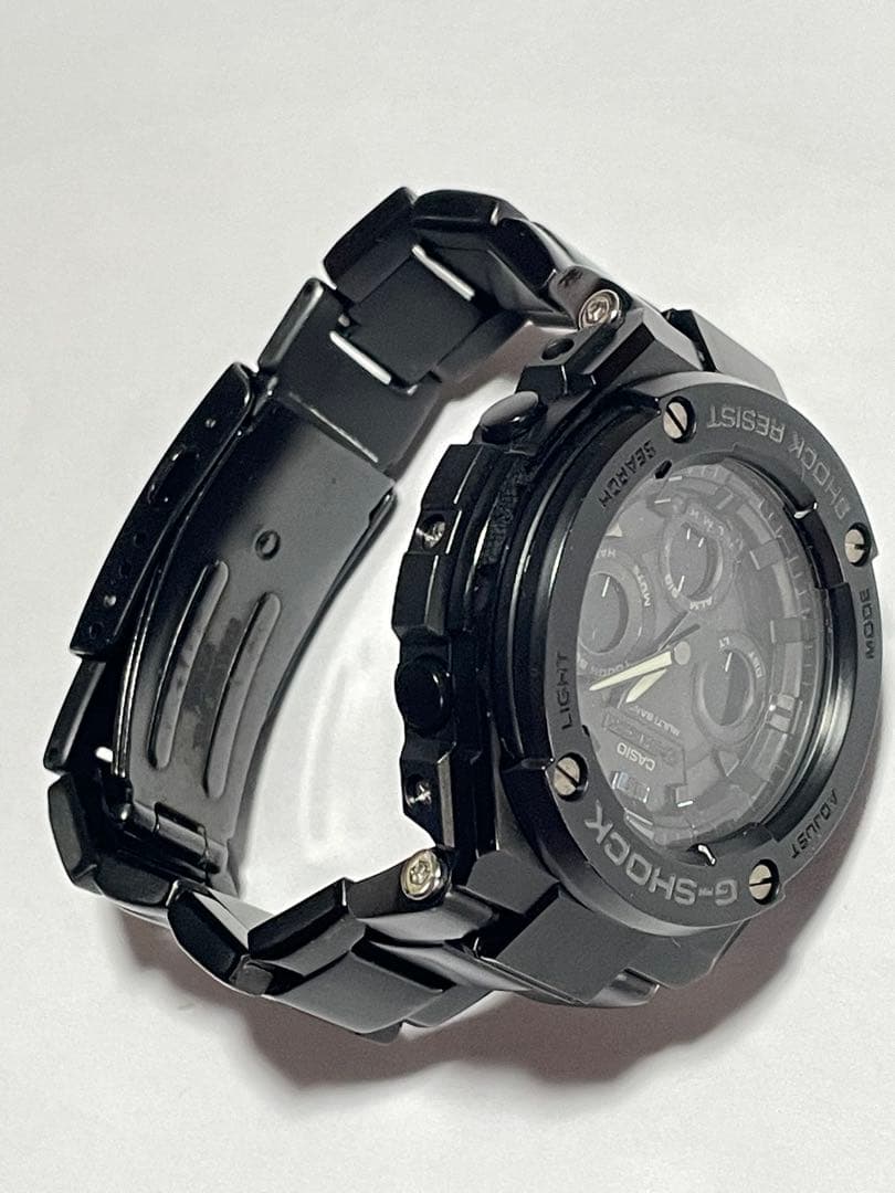 G-SHOCKブラックメタルバンド腕時計電波ソーラーGST-W300 G