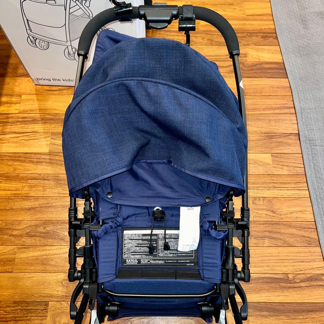 美品 Joie ベビーカー スマバギ エクリプス ネイビー フットマフ フック付