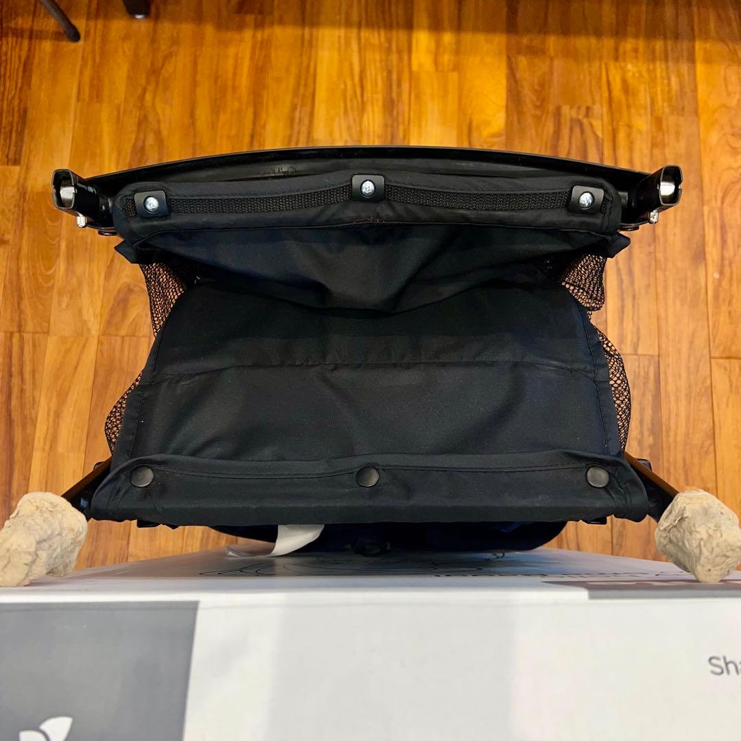 美品 Joie ベビーカー スマバギ エクリプス ネイビー フットマフ フック付