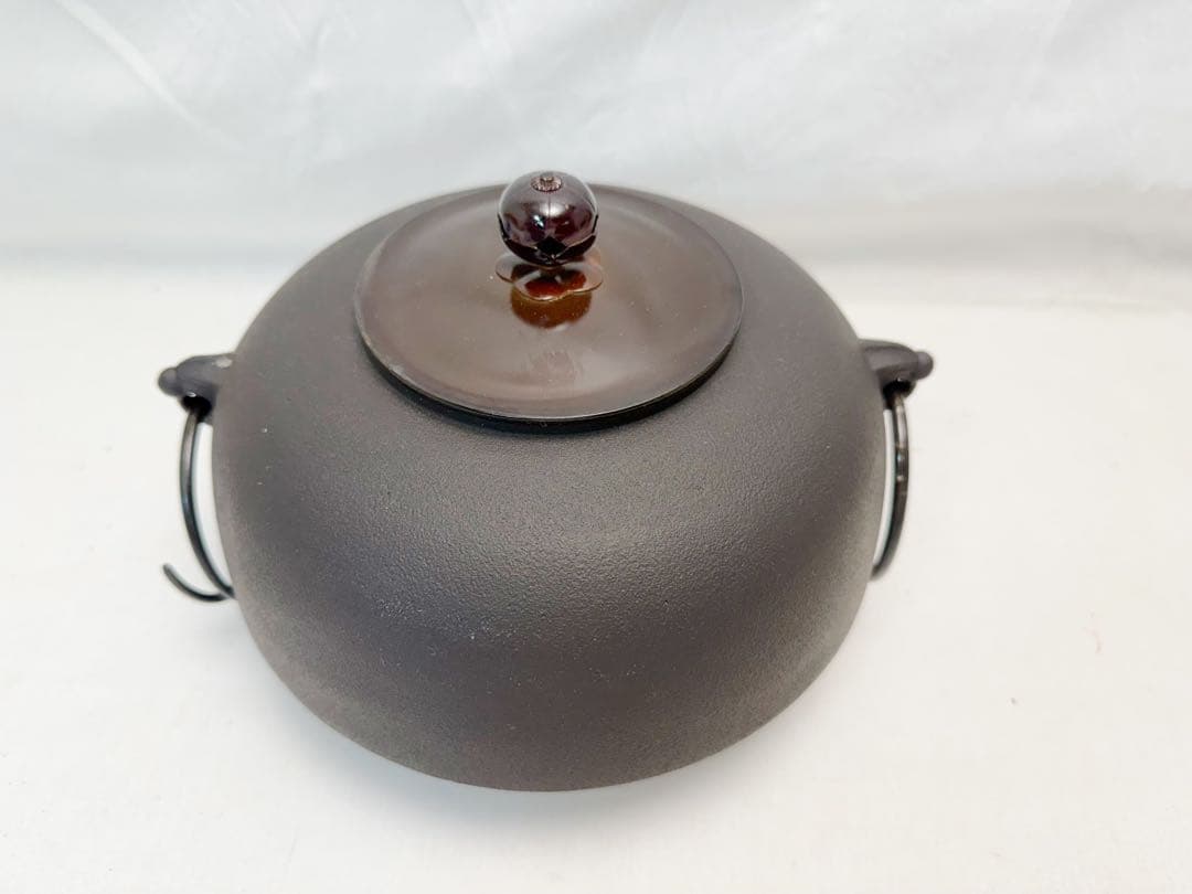 ほぼ未使用 野々田合金製 鬼面風炉型電熱器 コントローラー式 風炉釜 前瓦 敷板