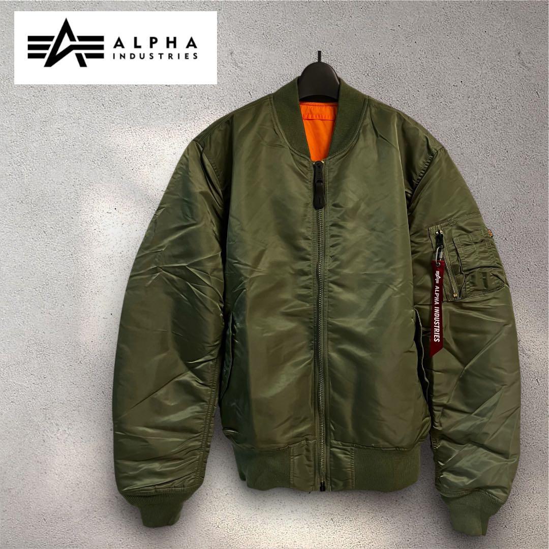 ALPHA MA-1 フライトジャケット アルファ　XL ヴィンテージグリーン