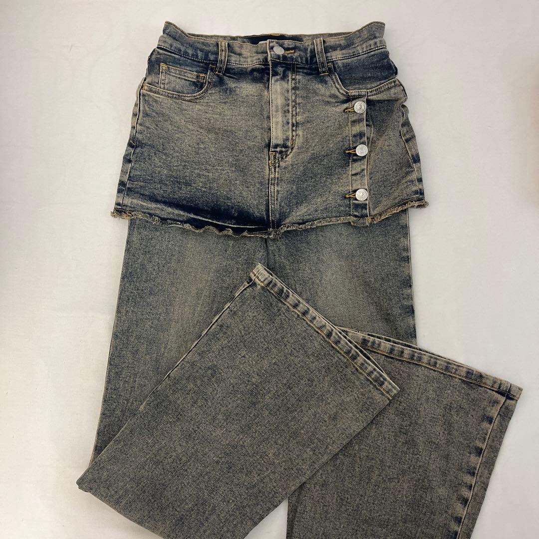 パンツ SLY OVERDYE JW LAYERED FLARE PT-BE