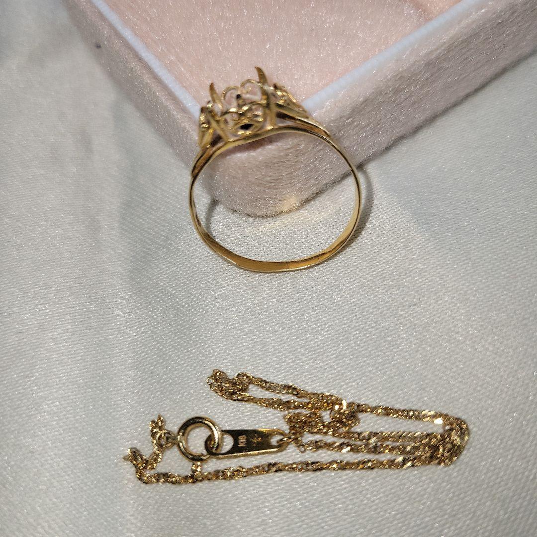 K18石無し指輪　K18 ブレスレット 　2点セット