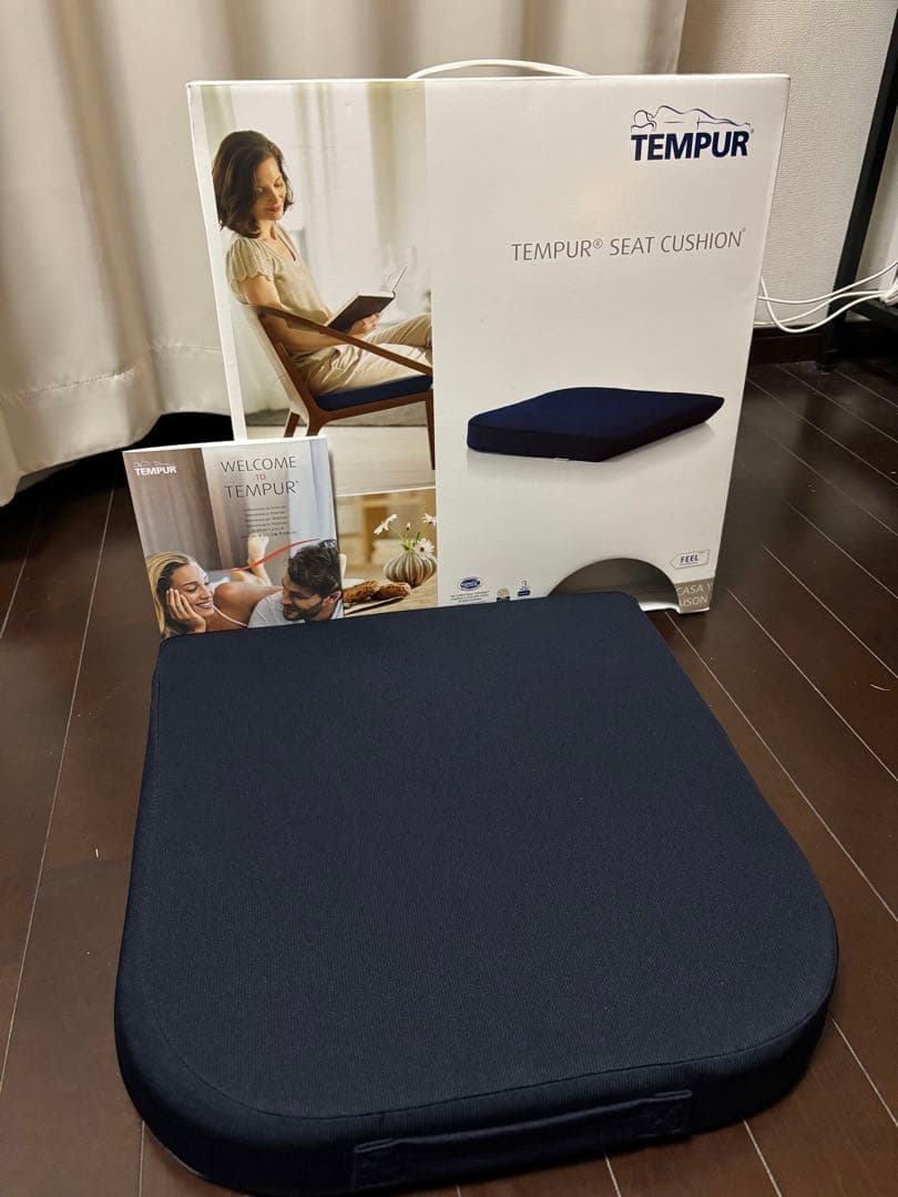 【美品】テンピュール シートクッション 椅子用クッション 正規品（箱・説明書付）