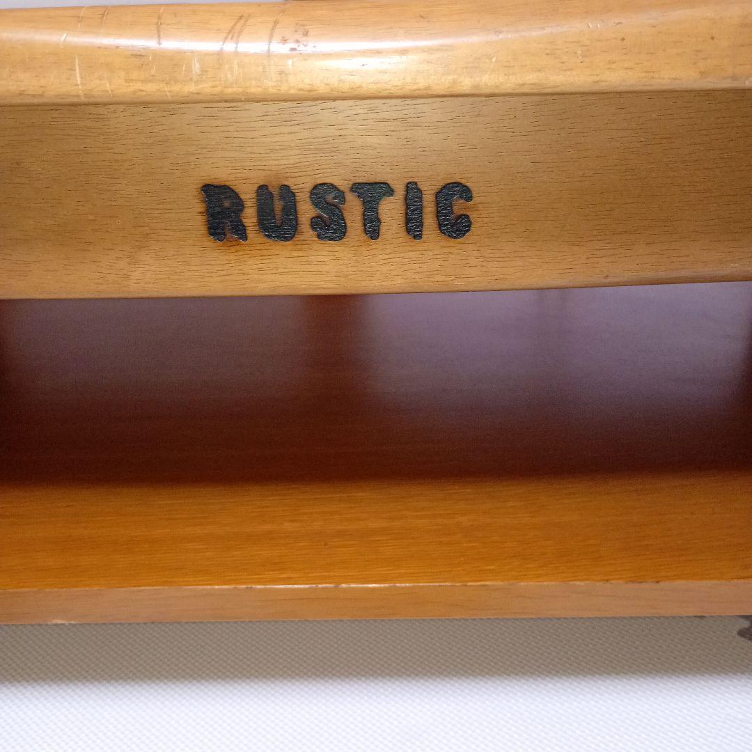 【注記あり良品】カリモク RUSTIC アンティークローテーブル 下棚付き