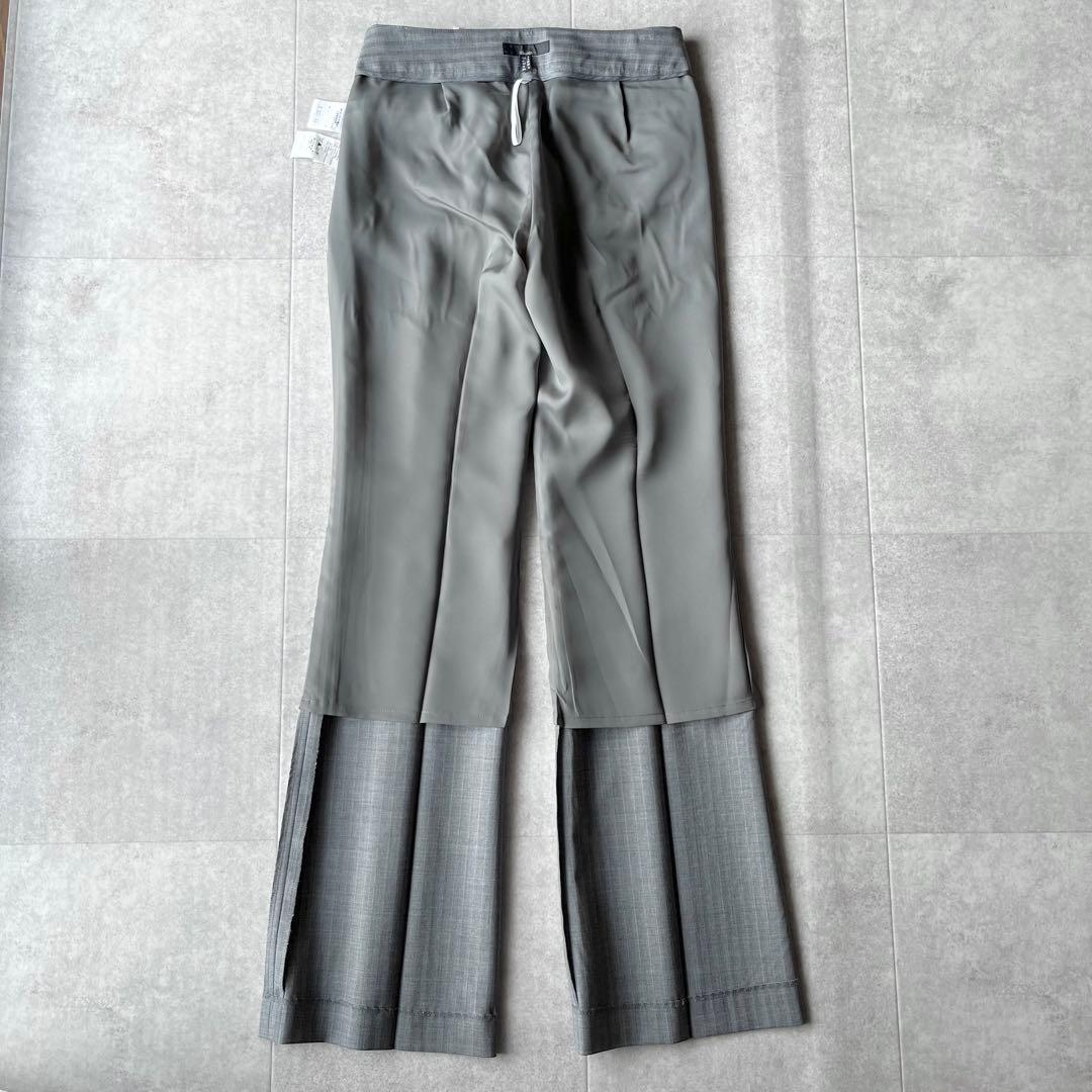 【美品】iCB complete ストライプ パンツスーツ セットアップ グレー