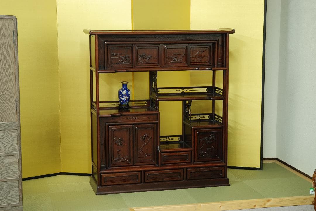 唐木家具　飾り棚