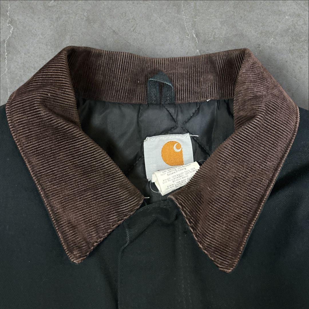 54]カーハート パッチロゴ ダック地 トラディッショナルコートジャケット古着