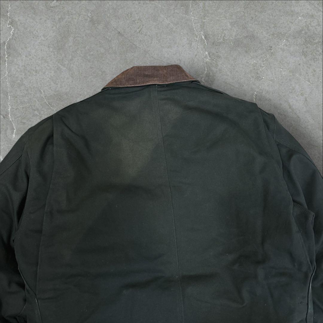 54]カーハート パッチロゴ ダック地 トラディッショナルコートジャケット古着