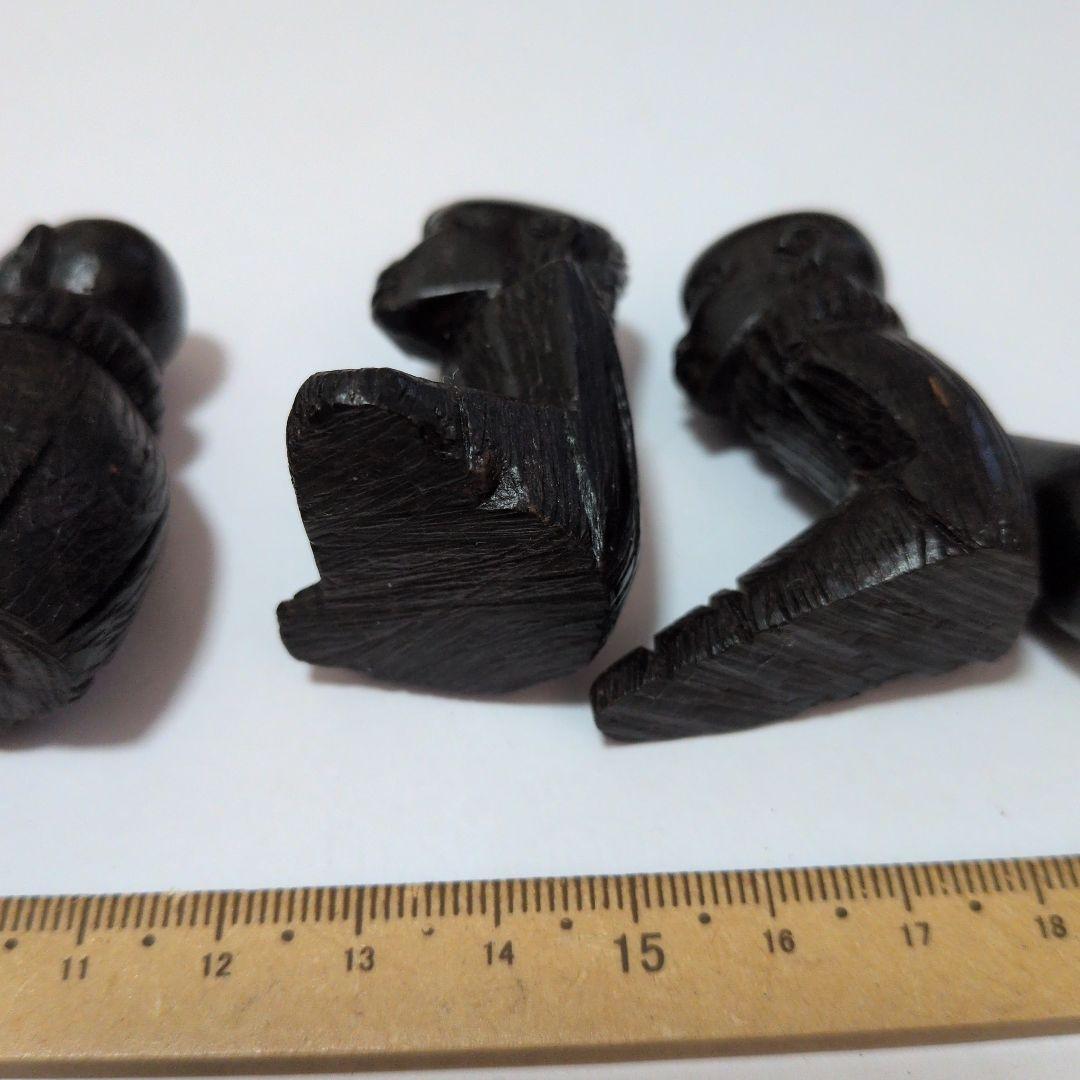 木製彫刻人形 6体セット　木製　置物　アンティーク