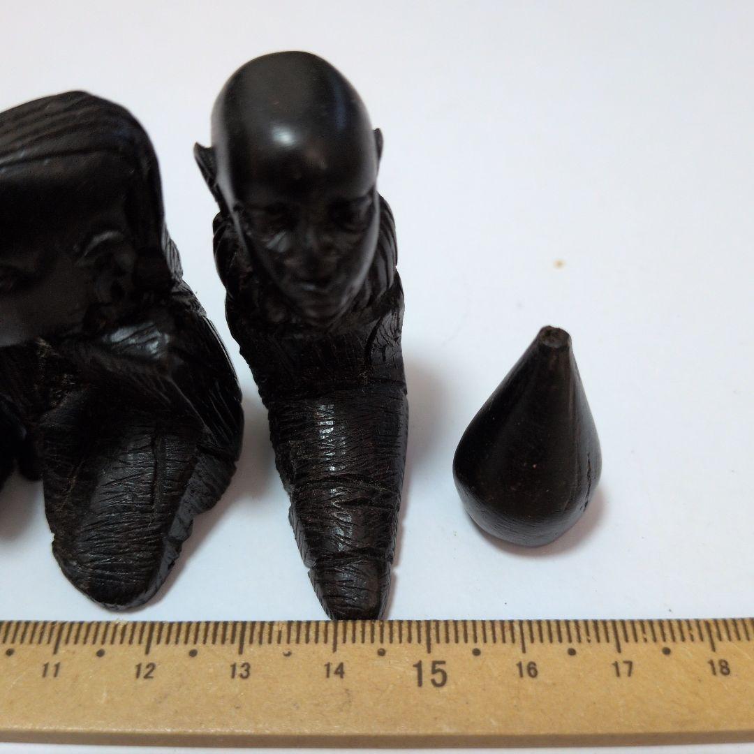 木製彫刻人形 6体セット　木製　置物　アンティーク