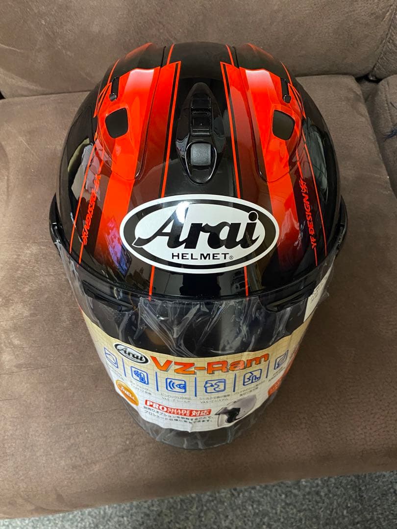 Arai VZ-Ram ヘルメット ブラック/レッド　ハラダツアー(黒/赤)