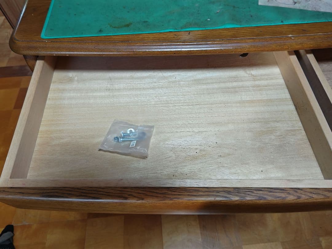 【引取り限定】浜本工芸　4点セット　①学習机本体　②椅子　③袖机　④ライト