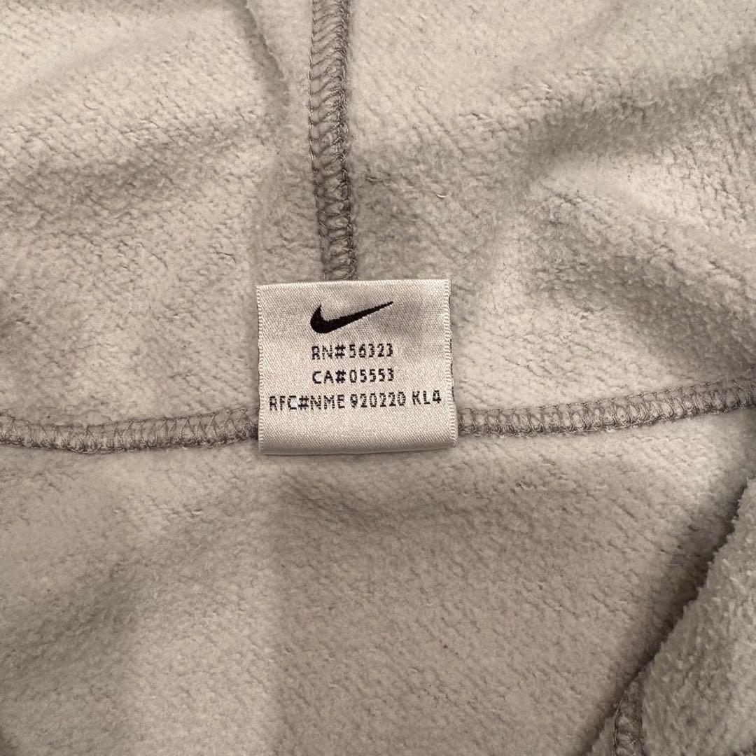 NIKE 90's 刺繍ロゴハーフジップパーカー グレー L 美品