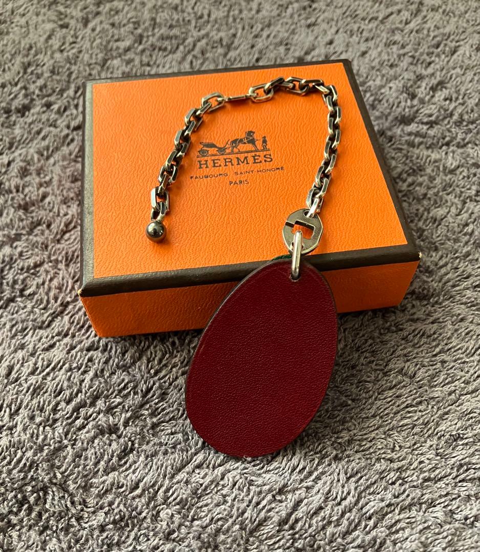 美品 HERMES エルメス チャーム キーホルダー フルーツ プラム