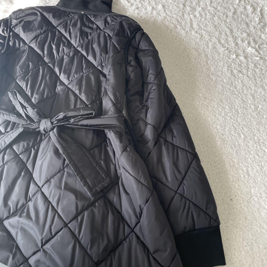 MaxMara SPORTMAX キルティング中綿コート ブラック ベルト42