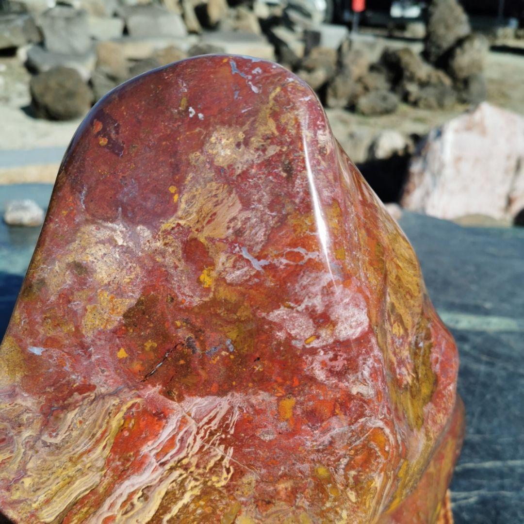 赤玉　錦紅石　鑑賞石　石　原石　宝石　パワーストーン　置物　オブジェ　インテリア