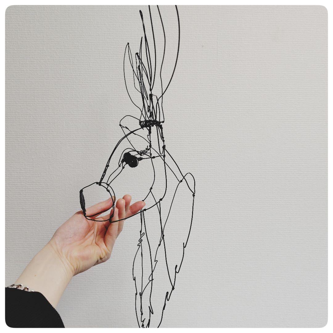 ワイヤーアート　ワイヤークラフト　鹿さん