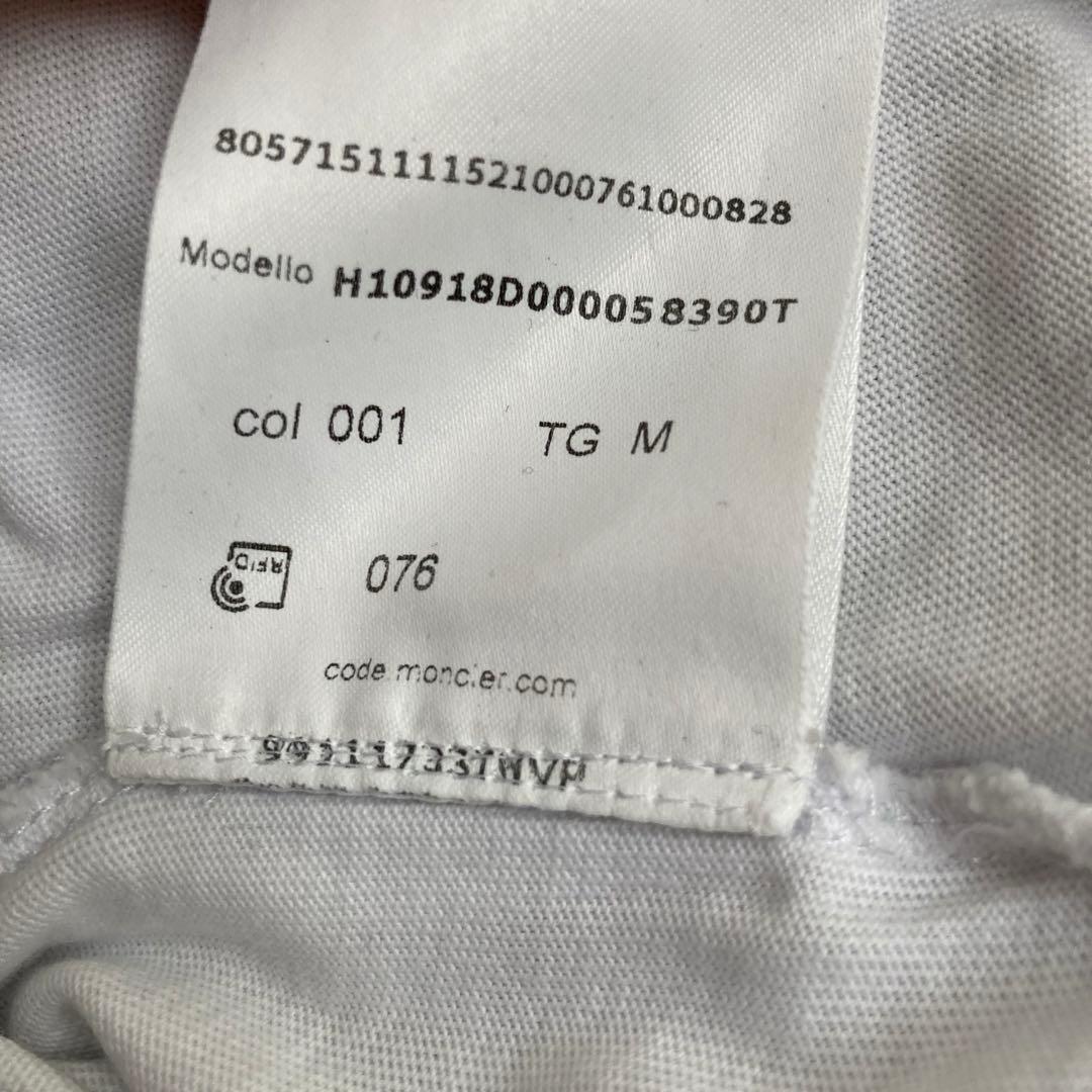 MONCLER BIG ロゴ ロンTシャツ ホワイト 長袖　綿100%