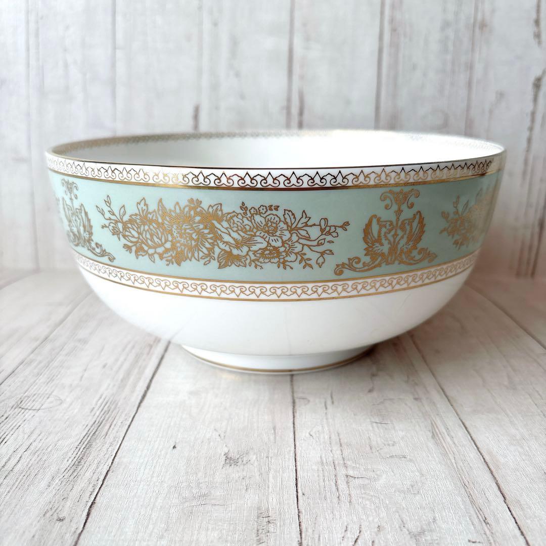 【新品】廃盤 ウェッジウッド コロンビア セージグリーン サラダ ボウル 黒壺