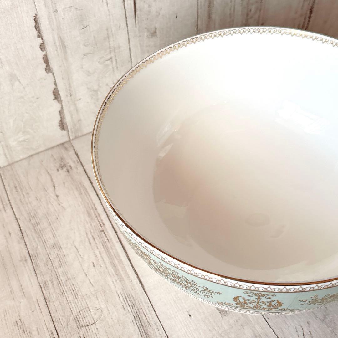 【新品】廃盤 ウェッジウッド コロンビア セージグリーン サラダ ボウル 黒壺