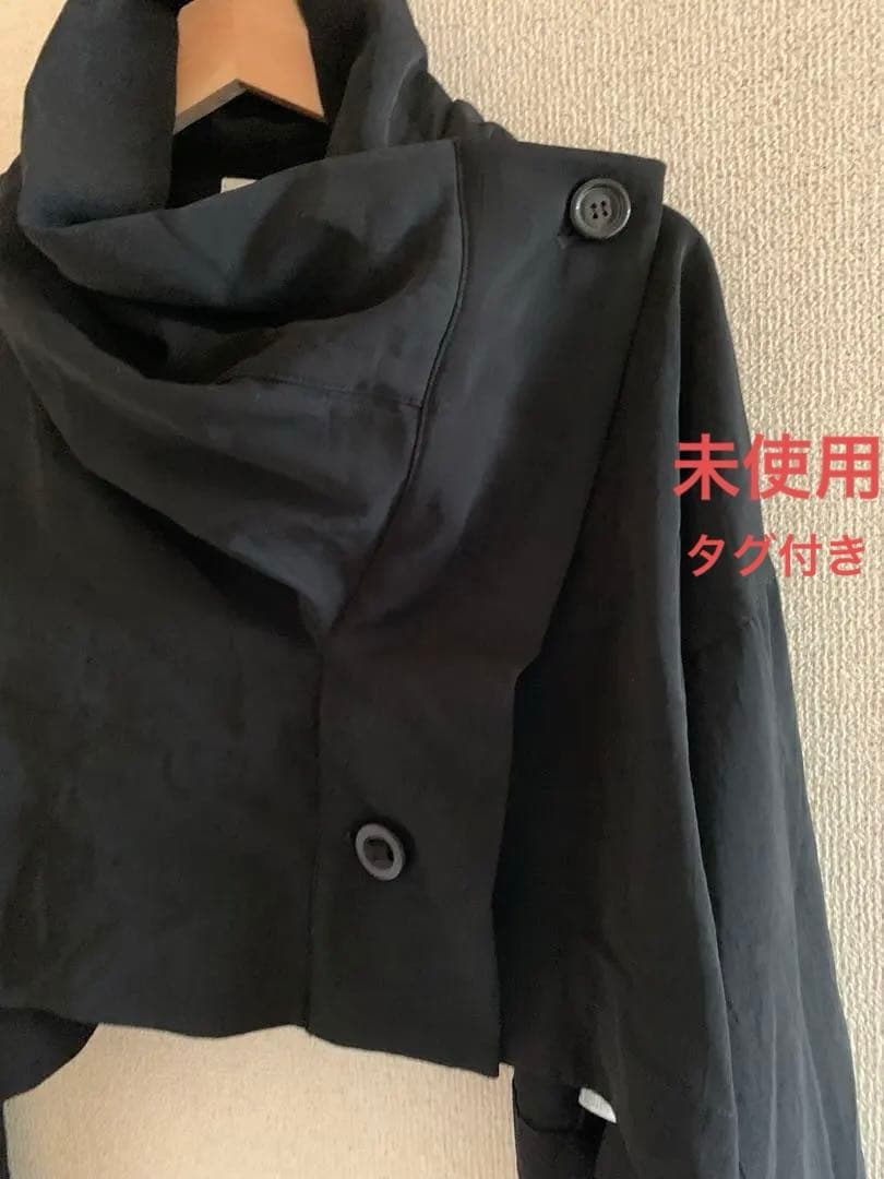 未使用　萌 MOYURU ショート丈　ジャケット　オーバーサイズ　ブラック