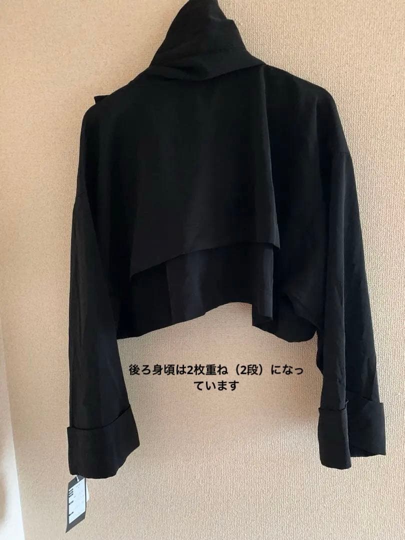 未使用　萌 MOYURU ショート丈　ジャケット　オーバーサイズ　ブラック