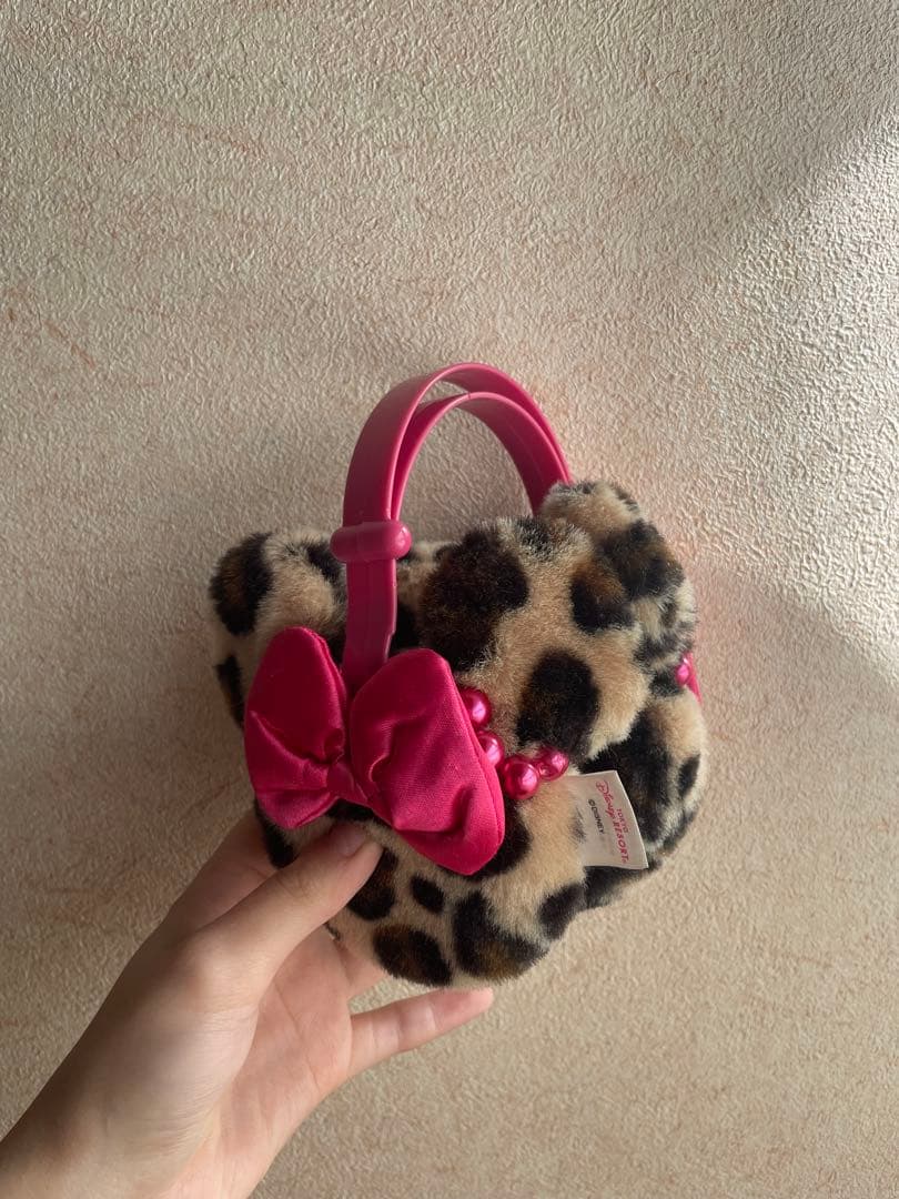 ディズニー　耳当て　ヒョウ柄　ミニー 値下げ中