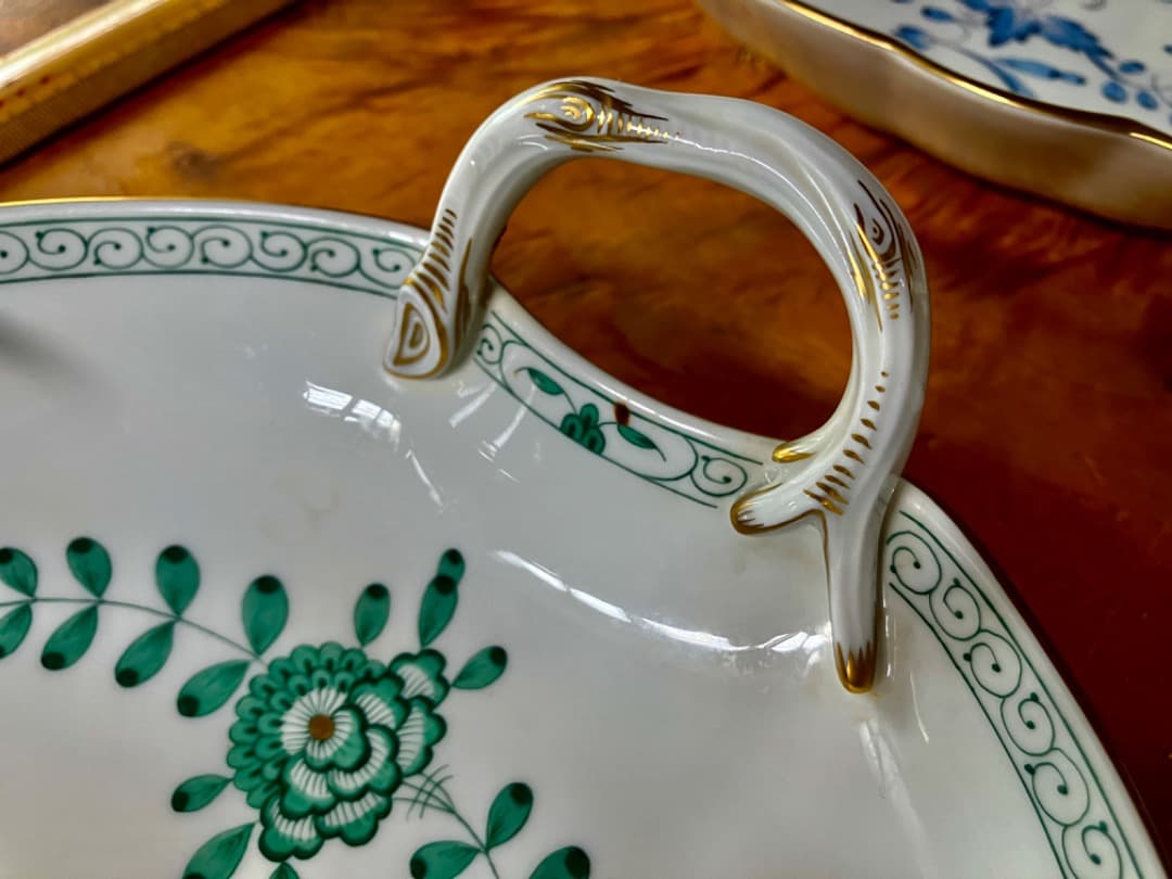 マイセン：インドの華フルーツ、デザート＆菓子皿プレート三種：