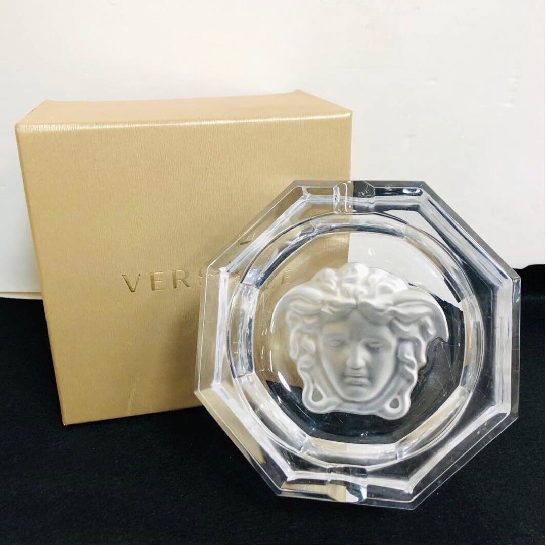 VERSACE ヴェルサーチ　メデューサ　ガラス灰皿　アッシュトレイ