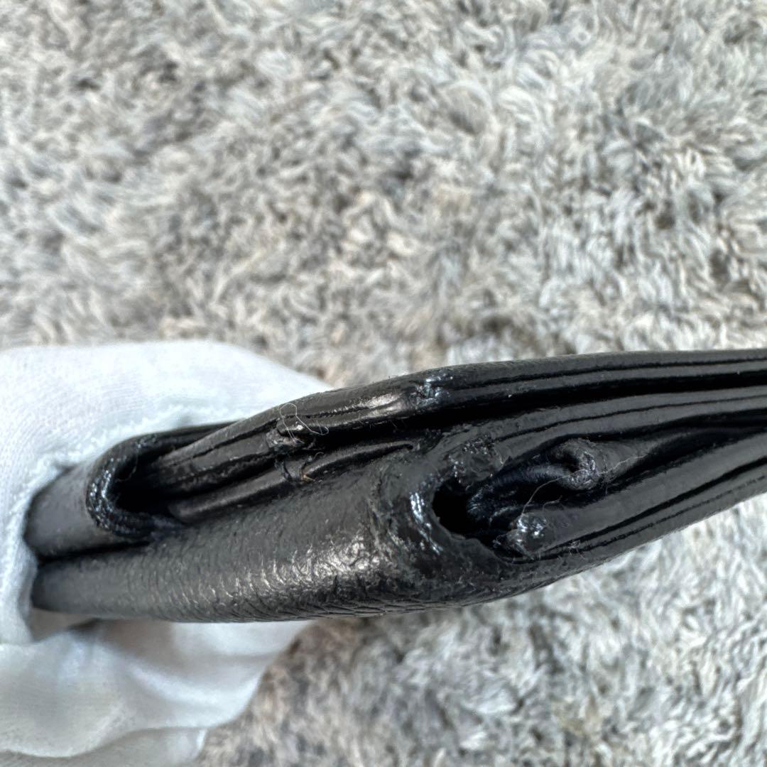 CHANEL シャネル 折り財布 Wホック ココマーク キャビアスキン