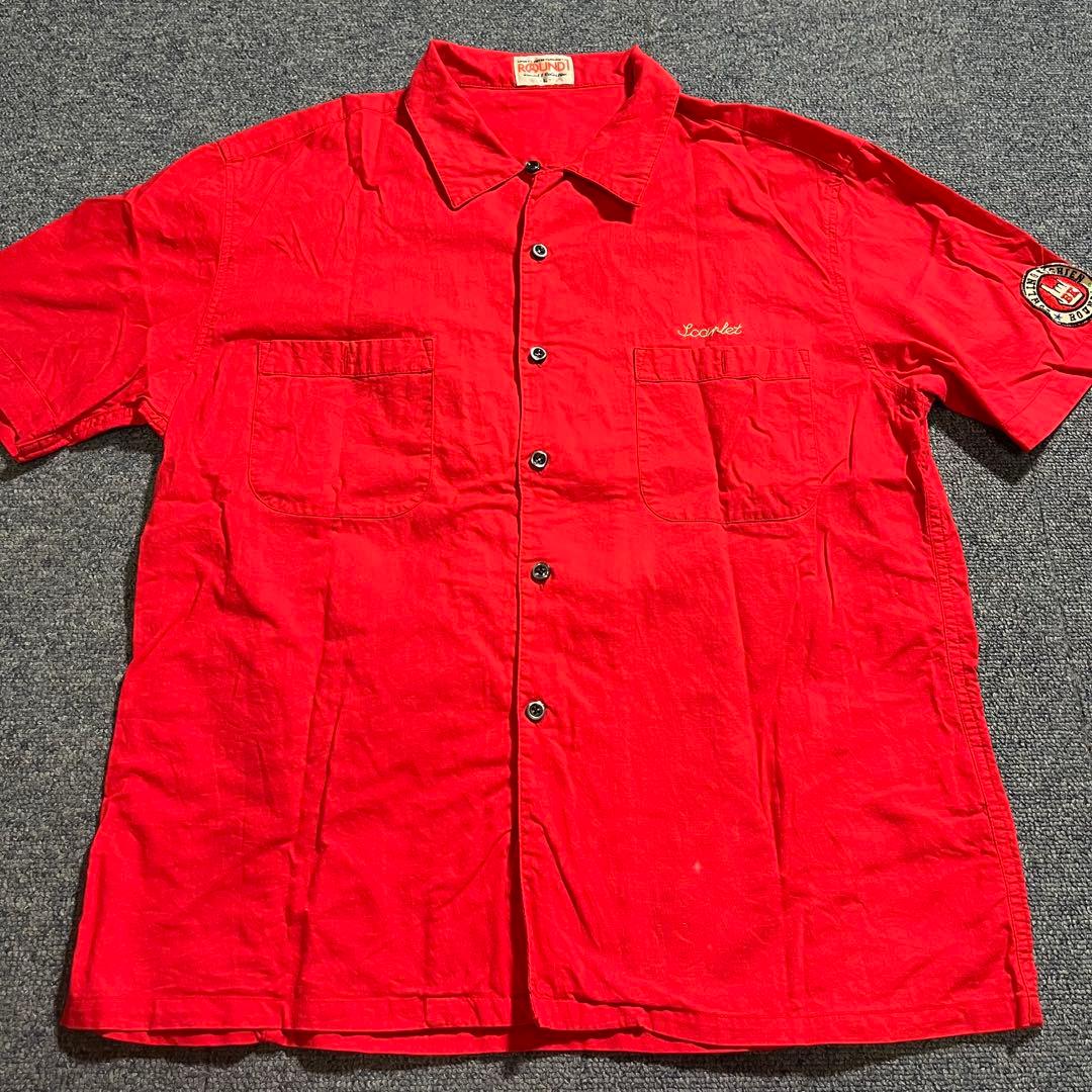 希少　ROUND1 ボーリングシャツ　企業　Lサイズ　当時物　ラウンド1