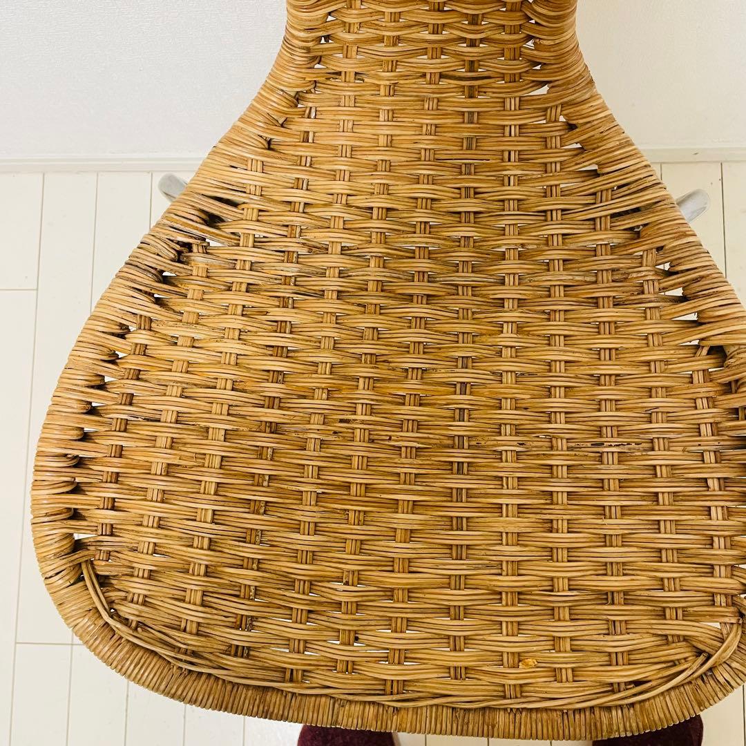 【美品】 ÄLVSTA エルヴスタ チェア　籐　ラタン　クロムメッキ IKEA