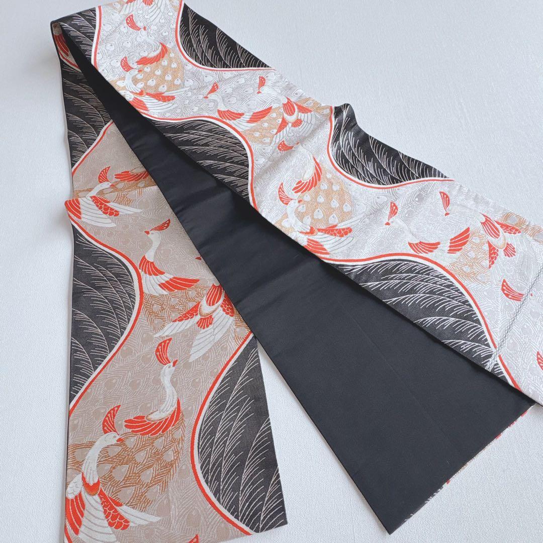 七五三　7歳女の子　フルセット　きもの　帯黒地　小物セット　簡単半襟　7280