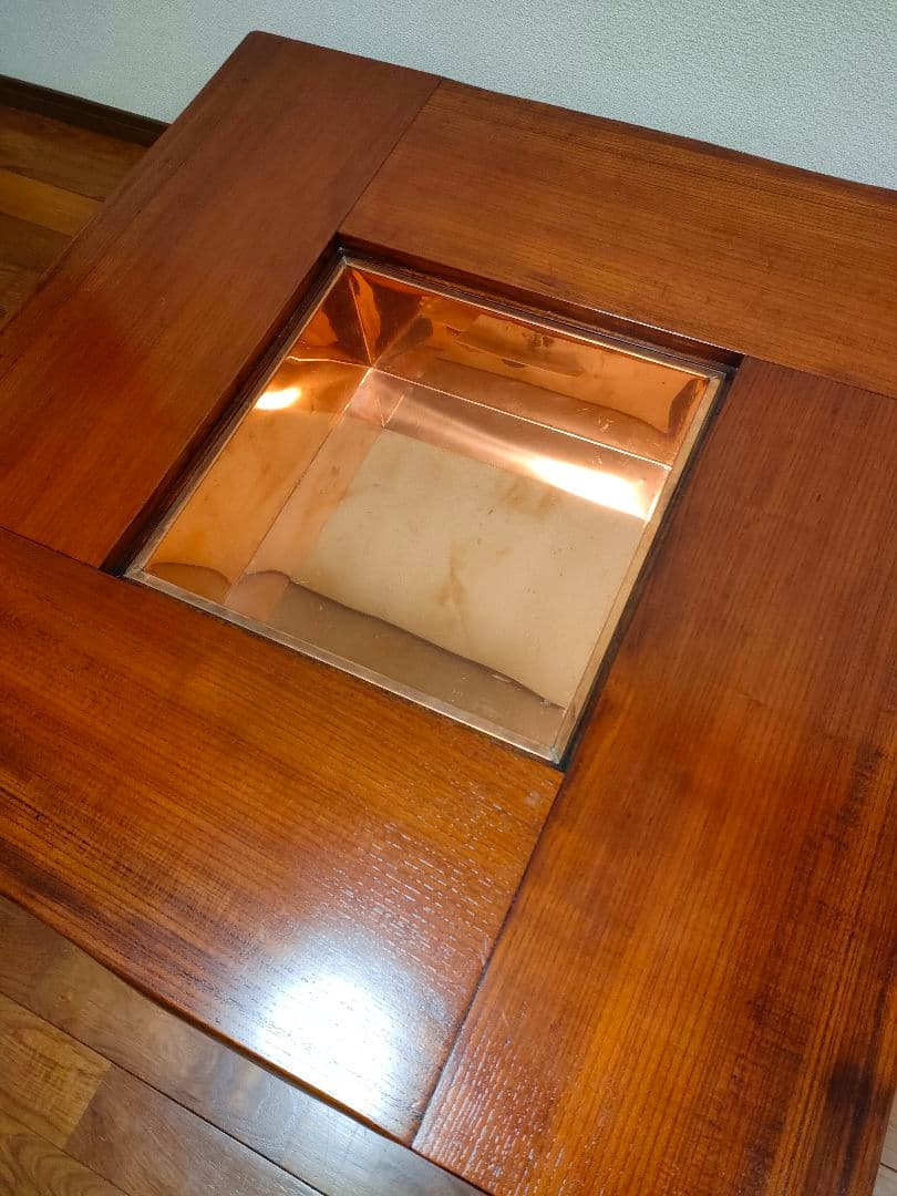 囲炉裏■欅■無垢■漆■座卓■和■アンティーク■レトロ■テーブル■ちゃぶ台/火鉢