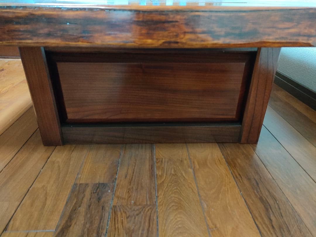 囲炉裏■欅■無垢■漆■座卓■和■アンティーク■レトロ■テーブル■ちゃぶ台/火鉢