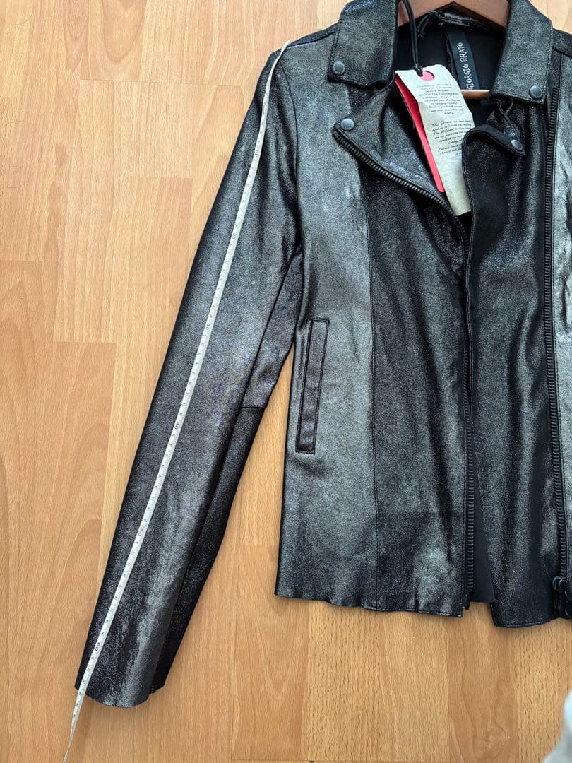 Giorgio Brato 黒 レザーライダースジャケット　42