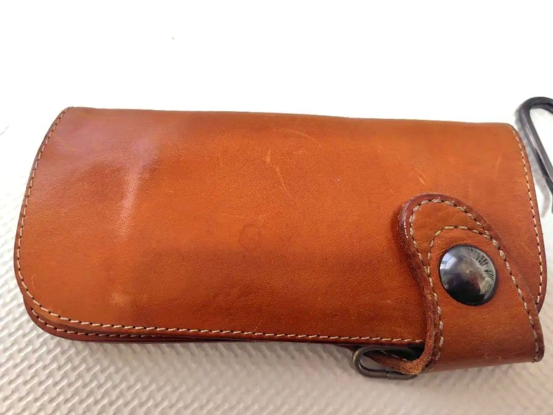 【美品】レッドムーン長財布(ロープ付)